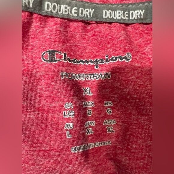 Champion Womens XL Long Sleeve Quarter Zip Up Mock Neck Athletic Shirt Pink - Picture 6 of 7